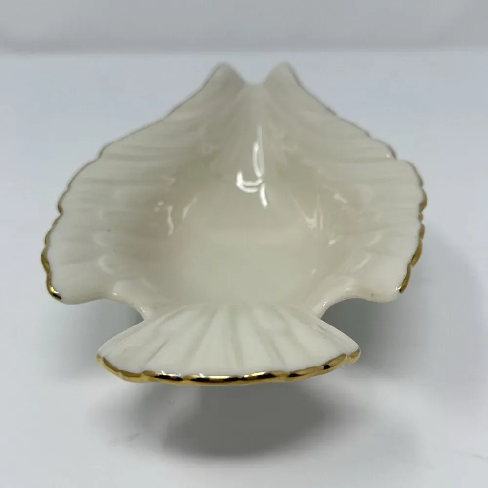 Vintage LENOX China Peace Dove Dish Ivory Bowl Creme 24k Gold Trim Made in USA